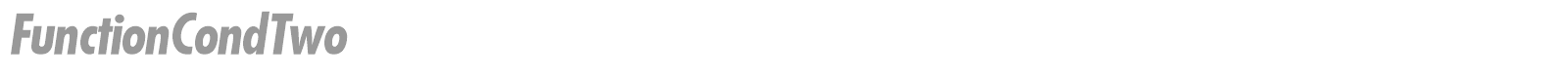 FunctionCondTwo font preview