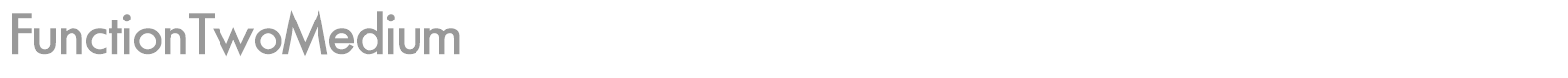 FunctionTwoMedium font preview