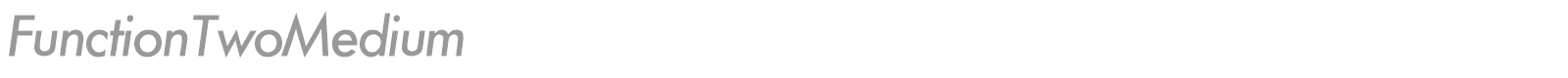 FunctionTwoMedium font preview