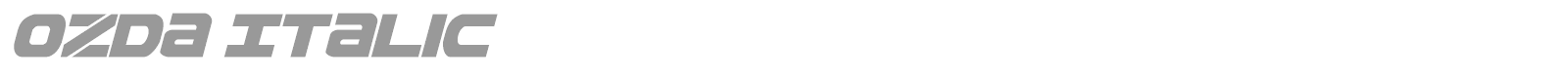 Ozda Italic font preview