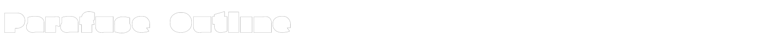 Parafuse Outline font preview
