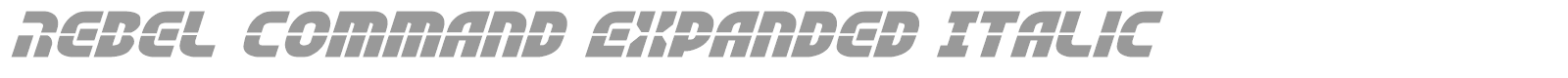 Rebel Command Expanded Italic font preview