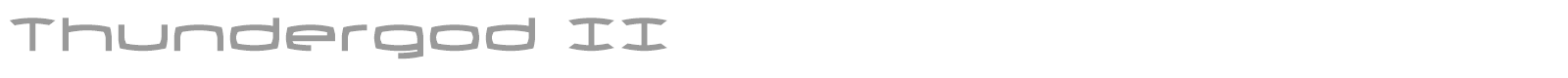 Thundergod II font preview