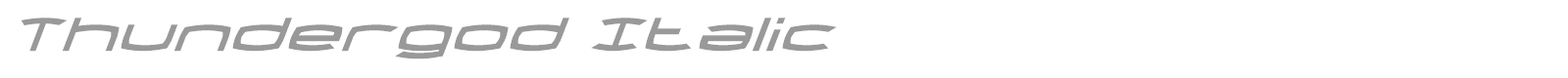 Thundergod Italic font preview