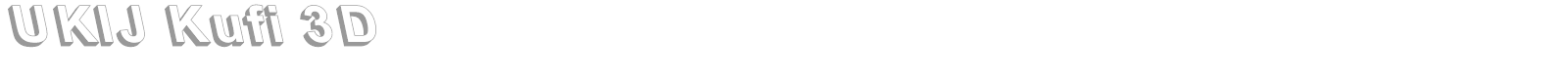 UKIJ Kufi 3D font preview