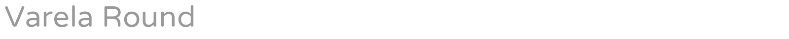 Varela Round font preview