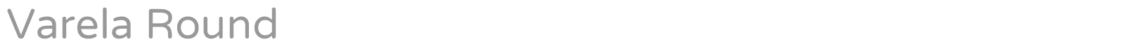 Varela Round font preview