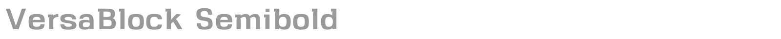 VersaBlock font preview
