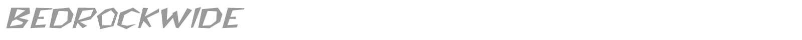 BedrockWide font preview
