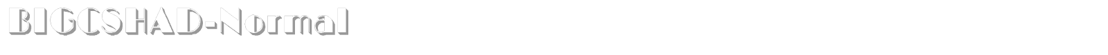 BIGCSHAD-Normal font preview