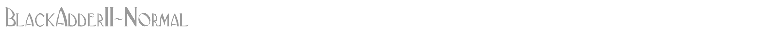 BlackAdderII-Normal font preview
