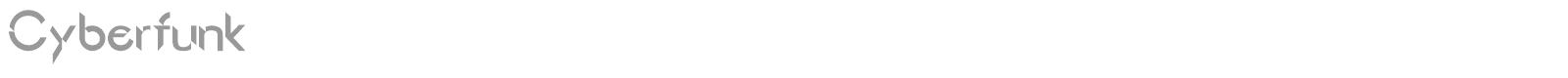 Cyberfunk font preview