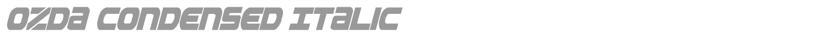 Ozda Condensed Italic font preview