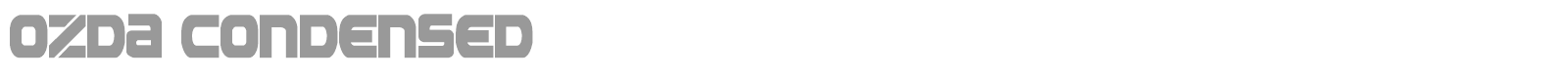 Ozda Condensed font preview