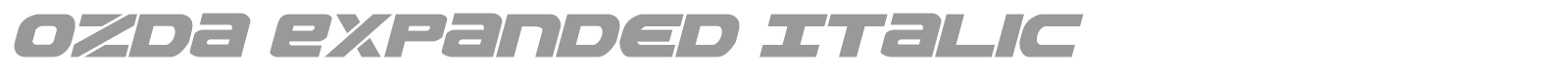 Ozda Expanded Italic font preview
