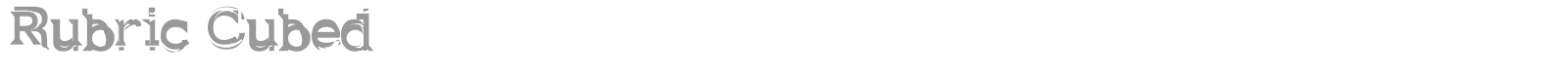 Rubric Cubed font preview