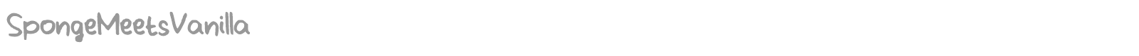 Sponge Meets Vanilla font preview