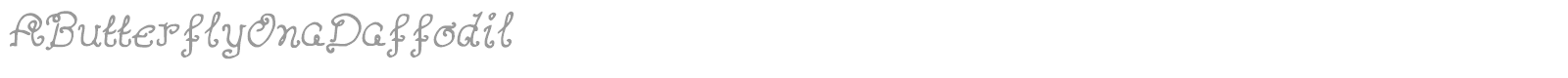 A Butterfly On A Daffodil font preview