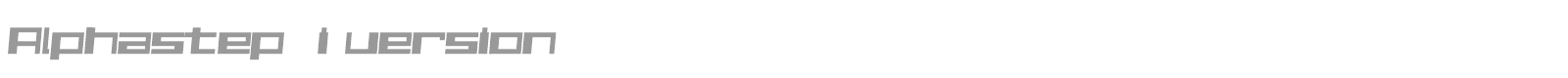 Alphastep font preview