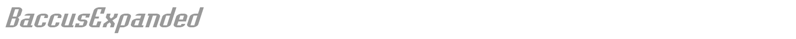 BaccusExpanded font preview