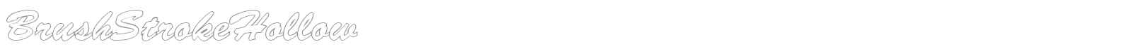 BrushStrokeHollow font preview