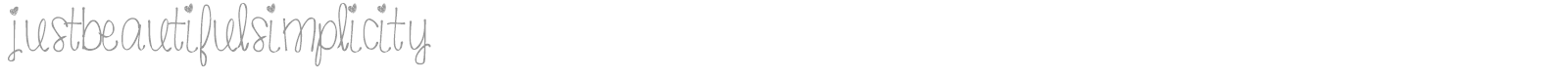 Just Beautiful Simplicity font preview
