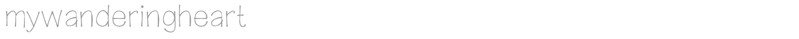 My Wandering Heart font preview