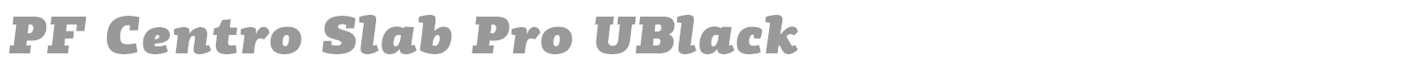 PF Centro Slab Pro font preview