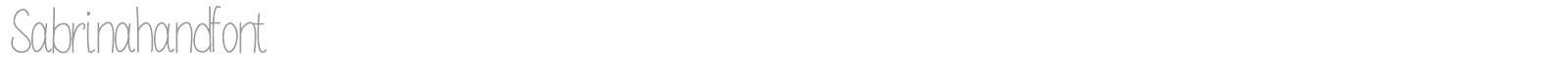 Sabrina Hand font preview