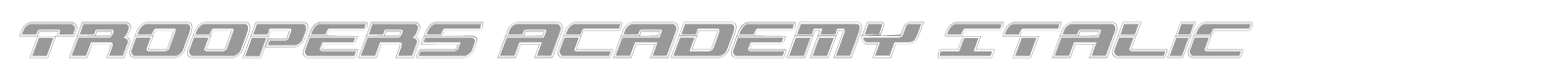 Troopers Academy Expanded font preview