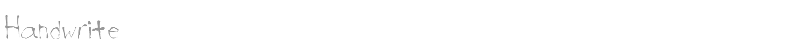 Handwrite font preview