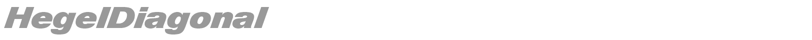 HegelDiagonal font preview