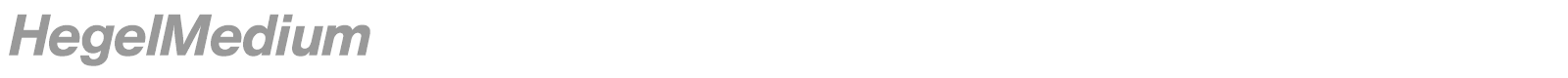 HegelMedium font preview