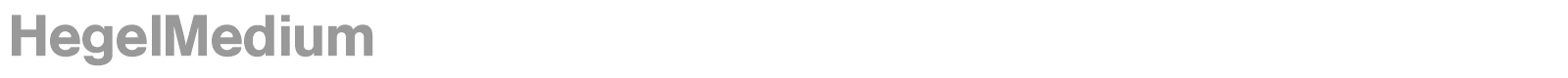 HegelMedium font preview
