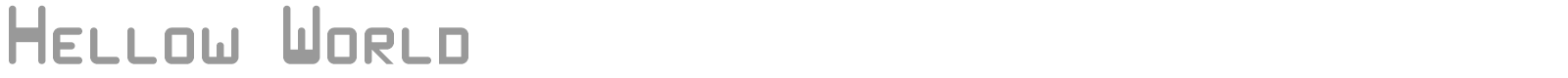 Hellow World font preview