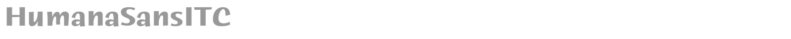 HumanaSansITC font preview