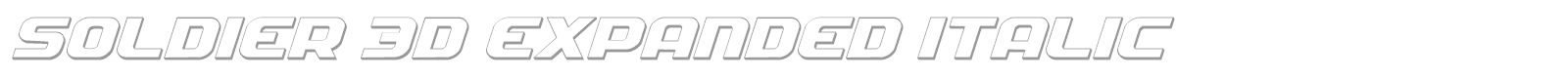 Soldier 3D Expanded Italic font preview