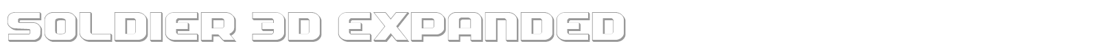 Soldier 3D Expanded font preview