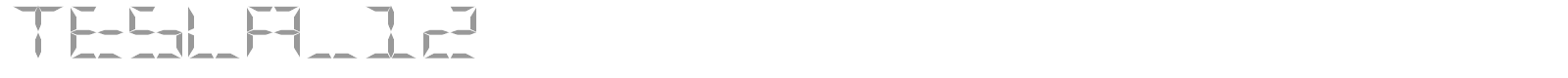 TESLA_12 font preview