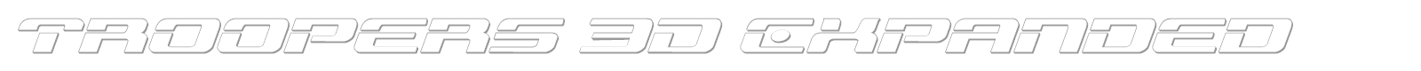 Troopers 3D Expanded Italic font preview