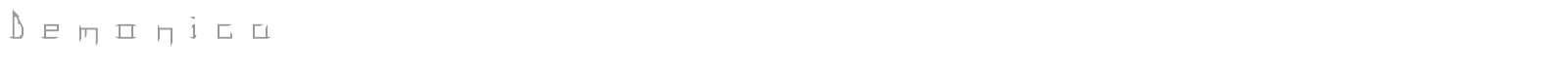 Demonica font preview