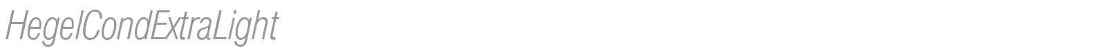 HegelCondExtraLight font preview