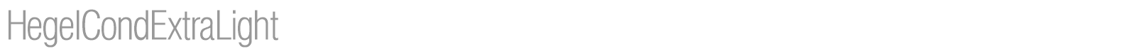 HegelCondExtraLight font preview