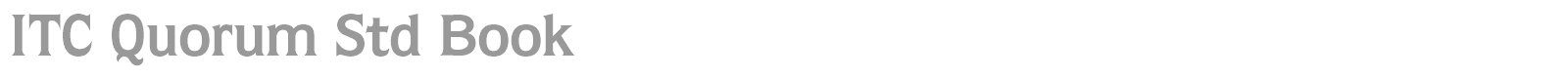 ITC Quorum Std font preview
