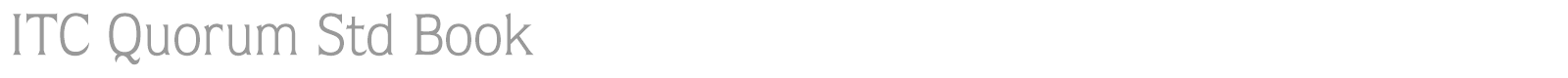 ITC Quorum Std font preview