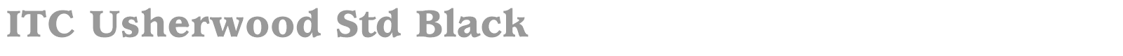 ITC Usherwood Std font preview
