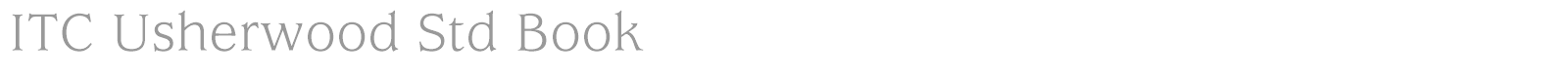 ITC Usherwood Std font preview