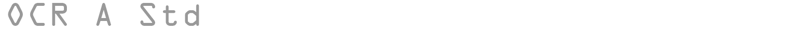 OCR A Std font preview