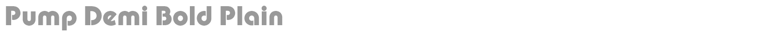 Pump Demi Bold font preview