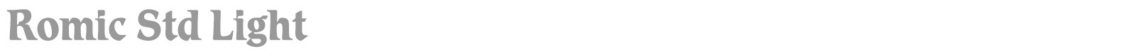 Romic Std font preview